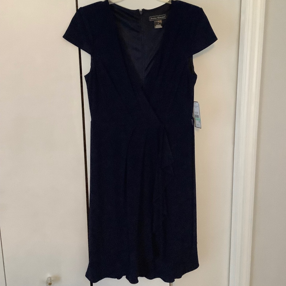 Navy Blue Wrap Dress